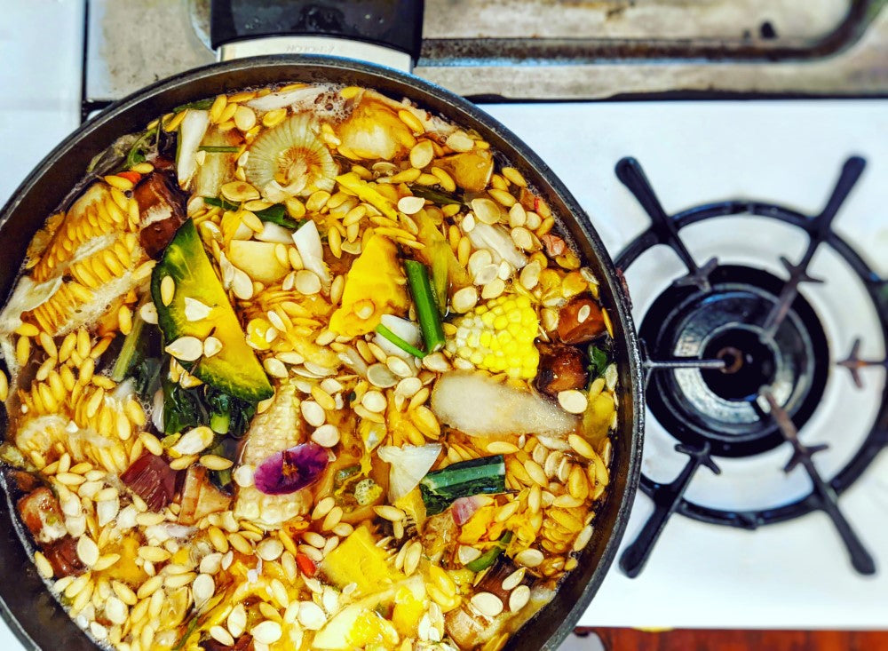 Zero Waste Chicken Lamb Carrot Broth